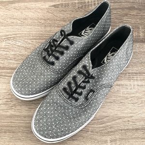 Vans Gray & White Polka Dot Sneakers | Size 8